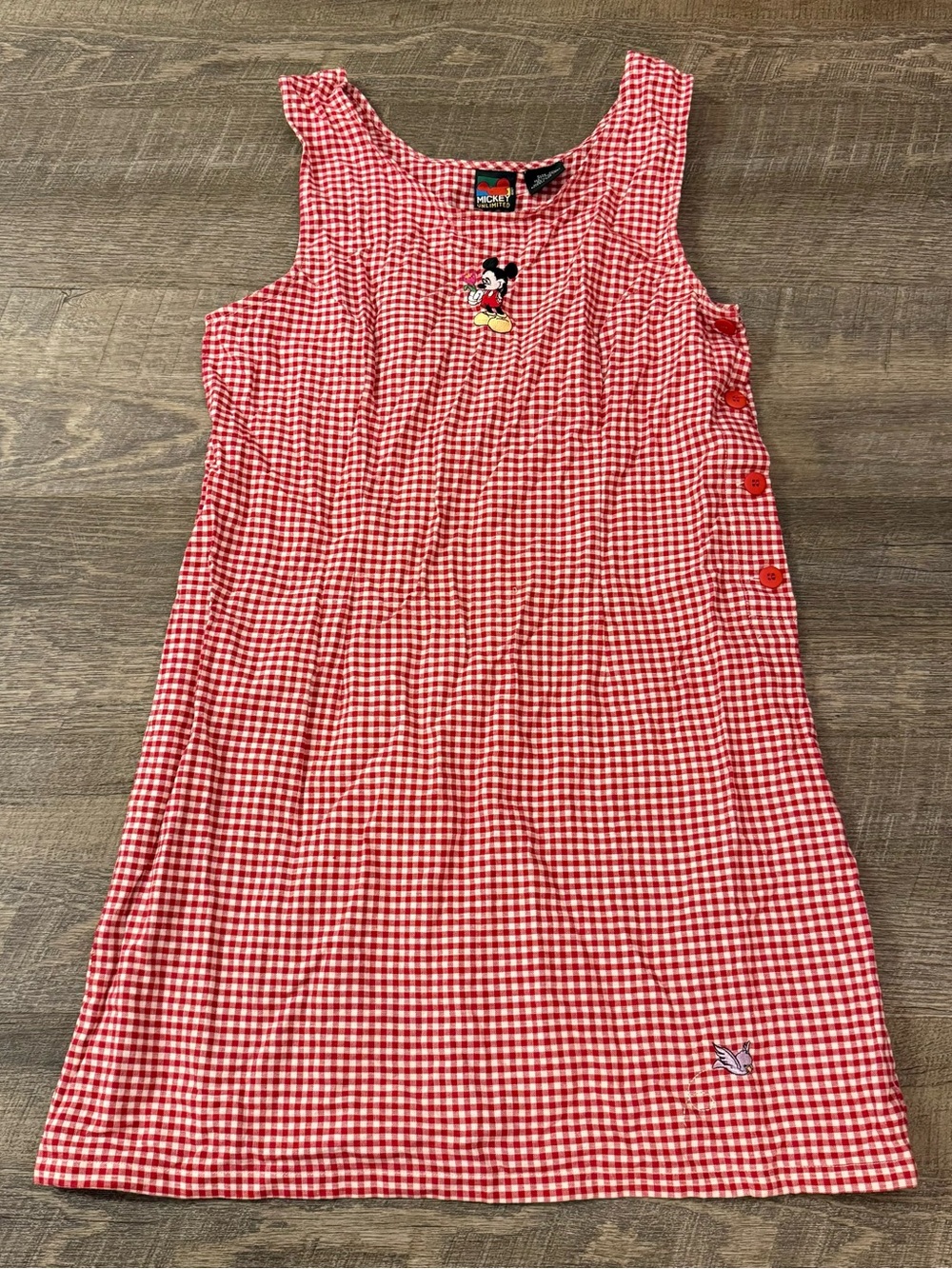 Vintage Disney Mickey Gingham Dress